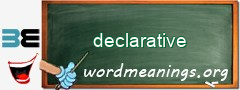 WordMeaning blackboard for declarative